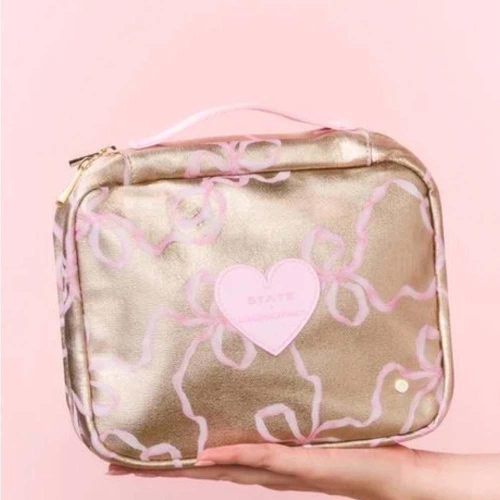 STATE x LoveShackFancy Gold Benson Toiletry Kit